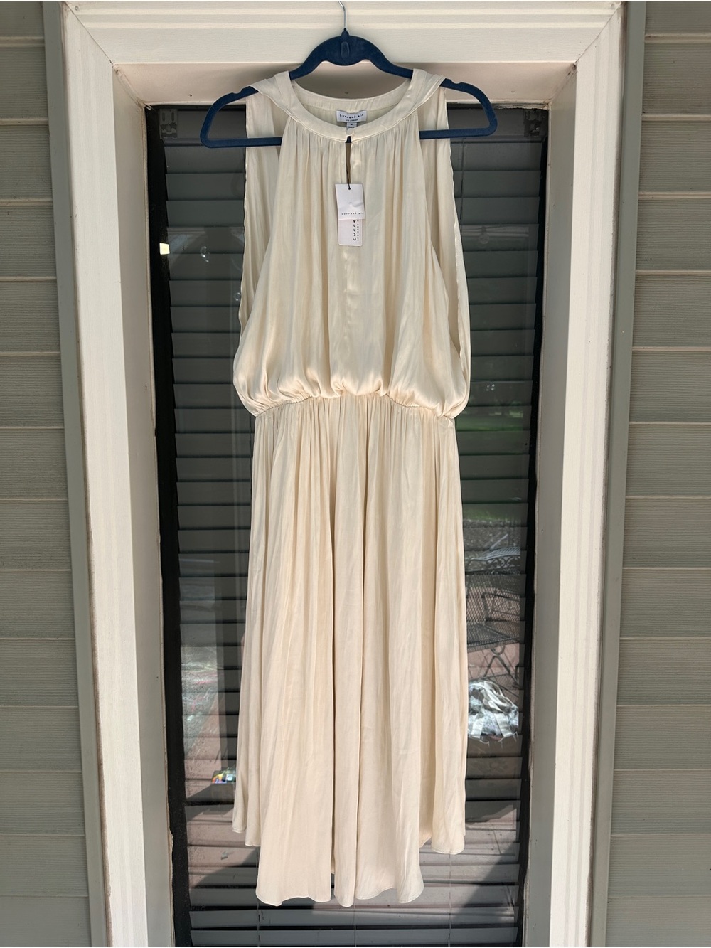 NWT Current Air Hannah Cream Flowy Midi Dress Medium